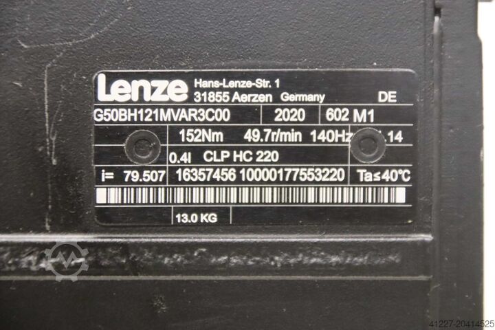 Servotandwielmotor 0,8 kW 49,7 tpm Lenze MCA 10140-RS0B0  G50BH121MVAR3C00