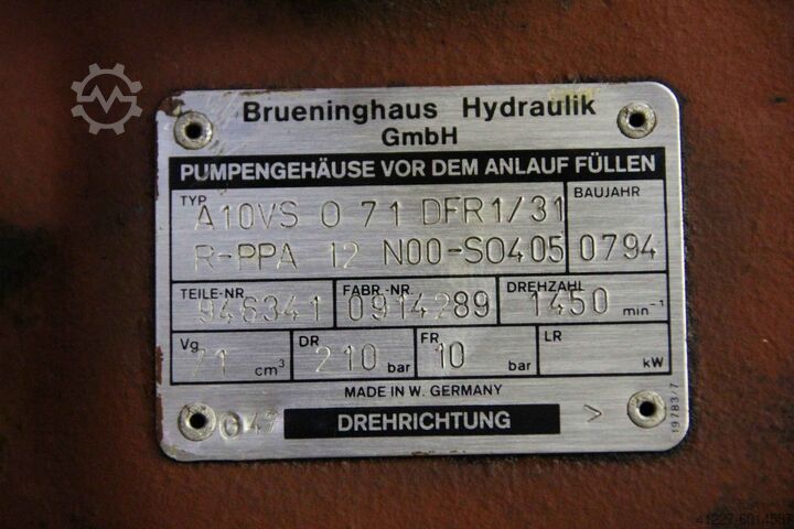 Hydraulikaggregat 11 kW/1450 U/min Flutec Battenfeld PT-350/4.0/M/ FL086-E