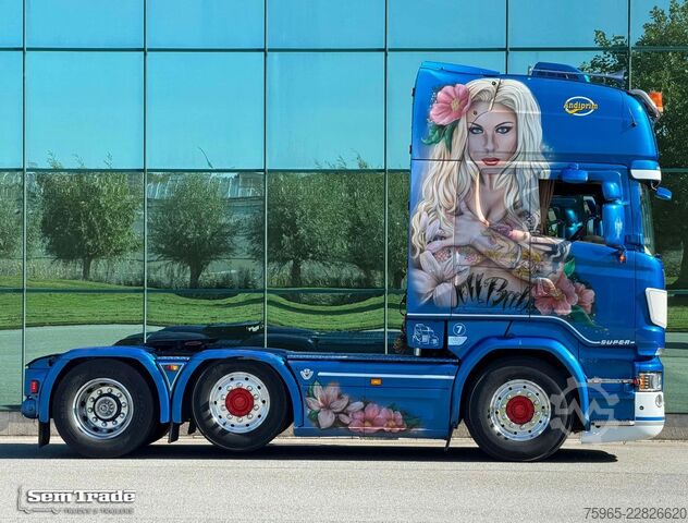 Standaard trekker SCANIA R520 V8 EURO 6 KING FULL AIR RETARDER PARK AIRCO