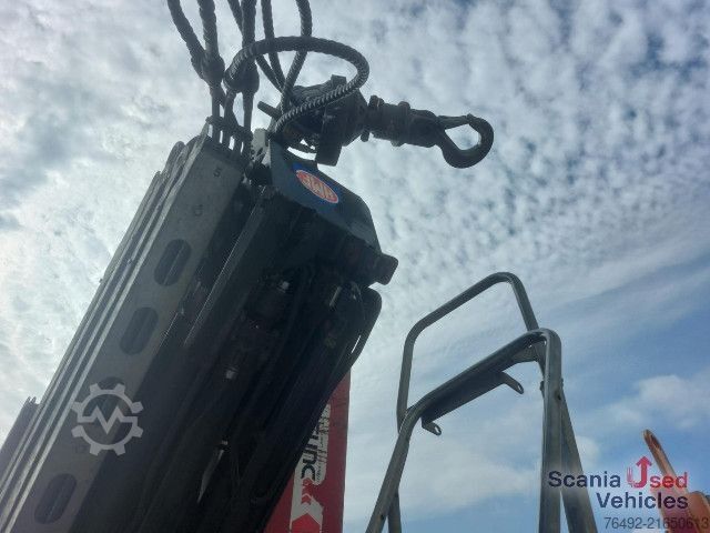 Flatbed truck Scania G 410 LB6x2*4MNA Pritsche HMF 2120-4 Heckkran