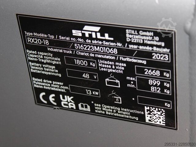 Elektrische vorkheftruck 3 wielen Still RX 20-18  6223
