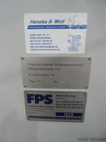Nástrojová fréza Deckel FP2 Aktiv
