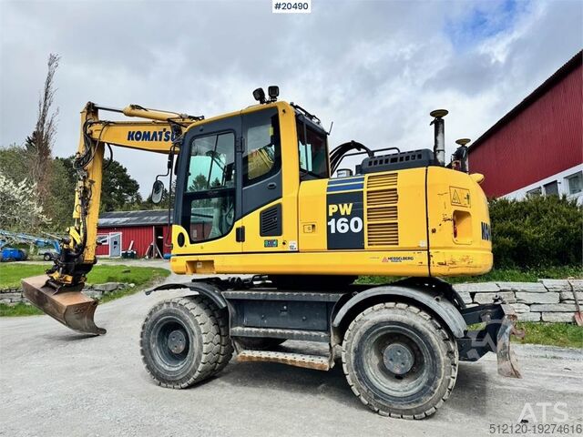 Raupenbagger Komatsu PW160-8 Wheel Excavator w/ GPS, Rototilt and Clean