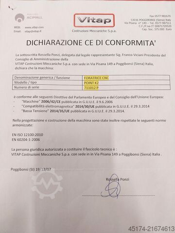 Bearbeitungszentrum VITAP - ITALY POINT K2 TOP