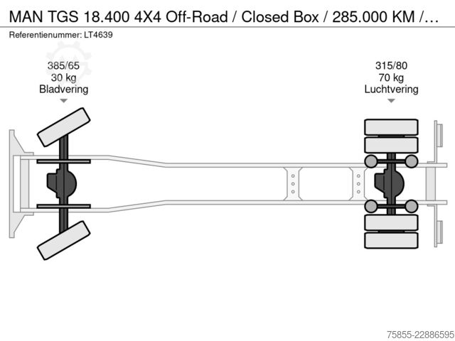 βαλίτσα MAN TGS 18.400 4X4 Off-Road / Closed Box / 285.000 ...