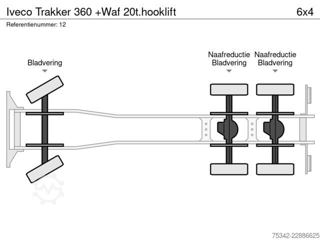 System för krokarm Iveco Trakker 360 +Waf 20t.hooklift