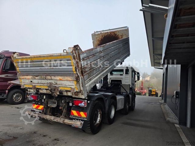 Three-sided tipper truck MAN TGS 35.480 / 8X4 / Meiller Bordmatik