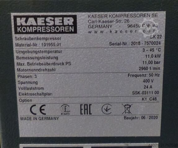 Compresseur à vis Kaeser SK22