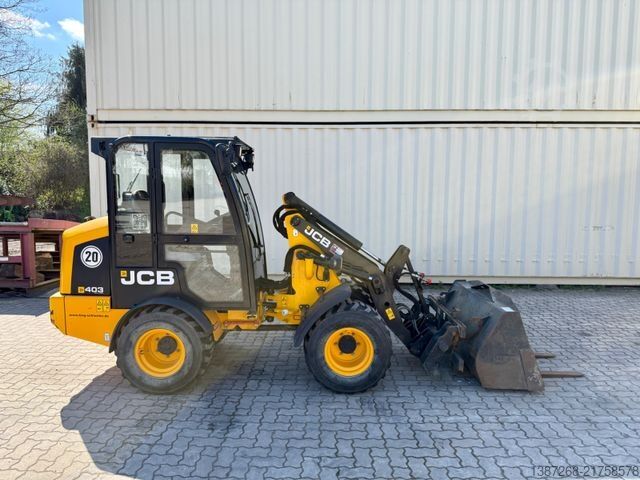 Wheel loader JCB 403 / 980 Stunden / Schaufel + Gabel