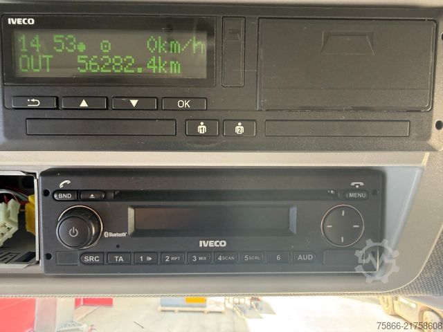 Flatbed truck with tarp IVECO 140E28 Eurocargo LBW Bär 1,5to orig.56.282km AHK