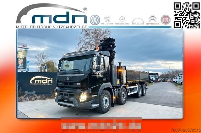 Kipper LKW VOLVO FMX 420 8x4 Montagekran 29m + JIB+Seilwinde