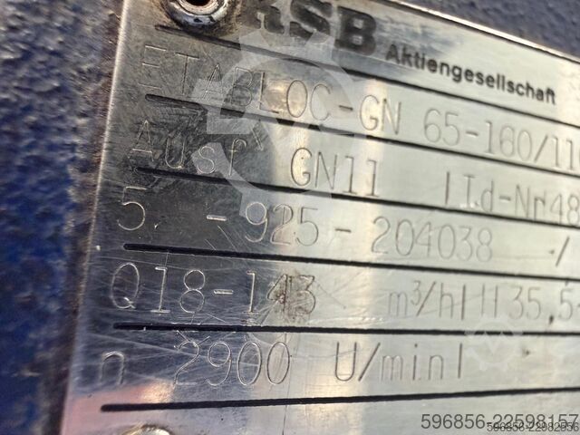  KSB ETABLOC-GN 65-160/1102,21 Pompa odśr KSB ETABLOC-GN 65-160/1102,21 Pompa odśr