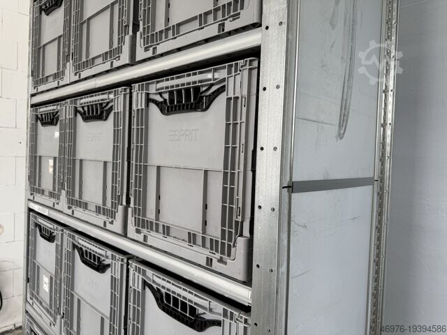 Hoogbouwmagazijn / kistenstelling Dexion HI280 / Regallänge: 1.330 mm / 21x Klappkisten