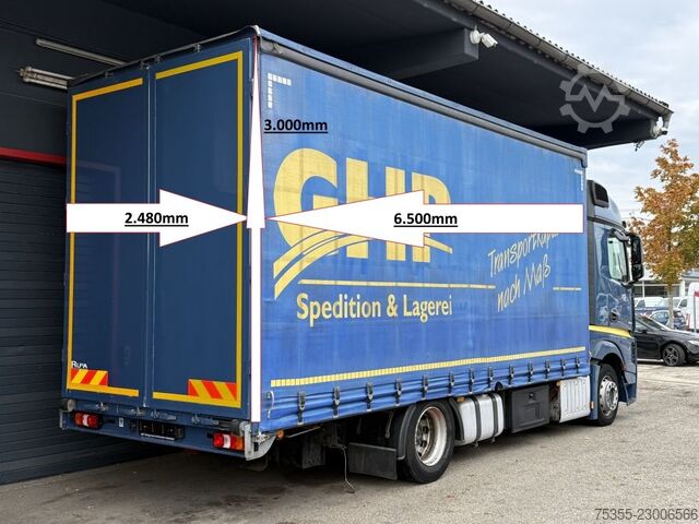 Camión plataforma con toldo MERCEDES-BENZ Actros 1842 Fg L/nR Retarder AHK ACC Mega Jumbo