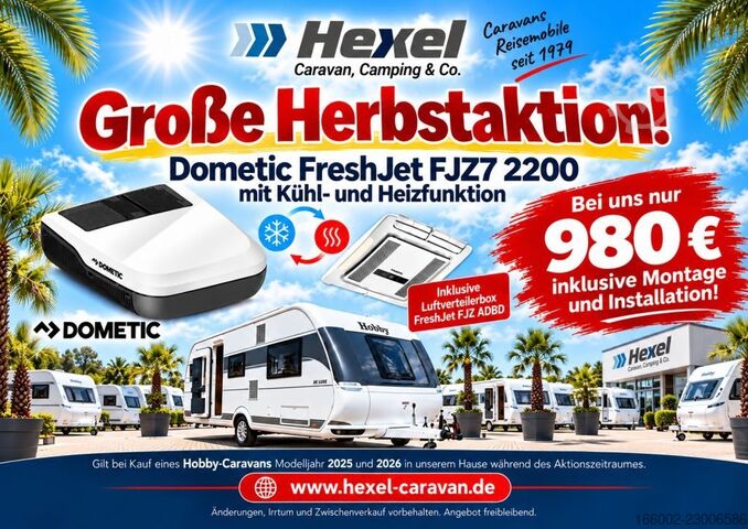 Caravana HOBBY Excellent Edition 650 KMFe 2.200 kg Auflastung