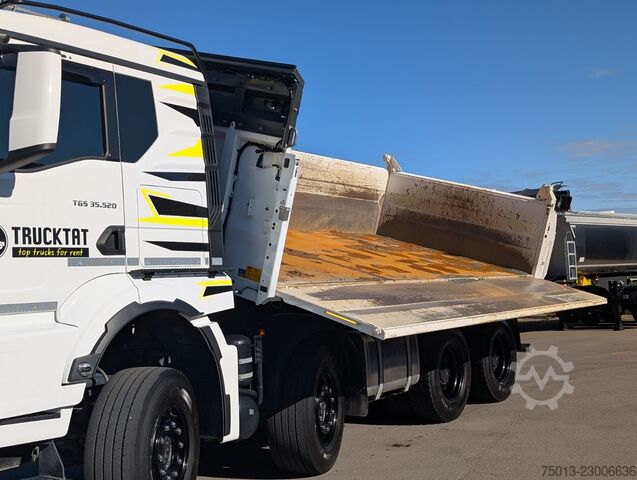 Driezijdige kipper MAN TGS 35.520 8x4, 1 Liege, MEILLER Bordmatic,MIETE