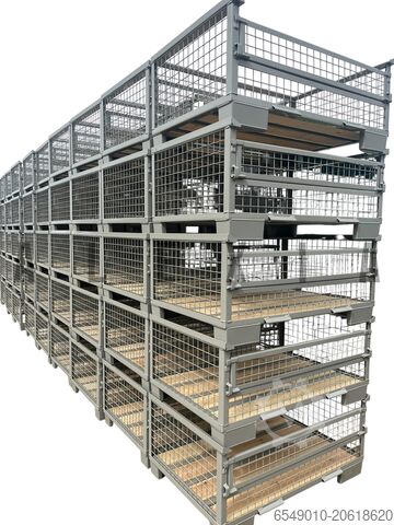 Lattenpalette Gitterbox 1/2 Halfgitterbox