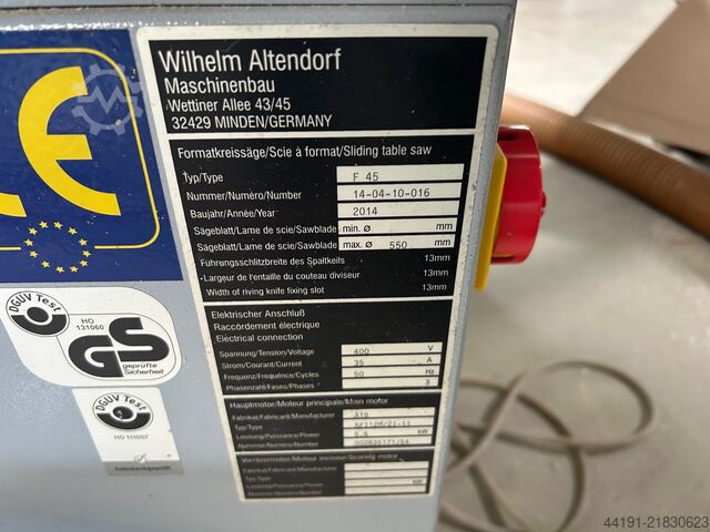 Sierra circular para tableros Altendorf F 45 Altendorf F 45