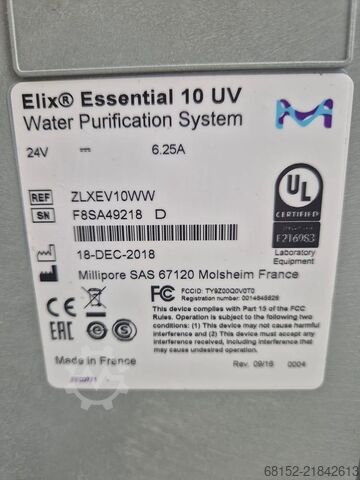 Σύστημα καθαρισμού νερού Millipore Elix Essential 10 UV Millipore Elix Essential 10 UV