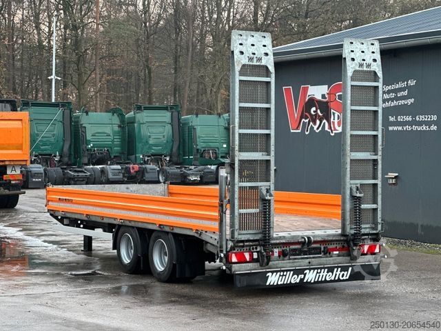 Dieplader oplegger MÜLLER-MITTELTAL TA 14,4 Tieflader Tandem Zwillingsbereift