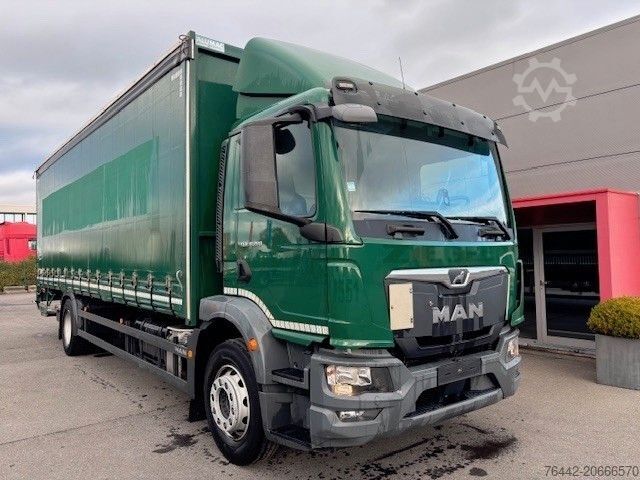 Plattewagen met zeil MAN TGM 18.290BL-SCHIEBEPLANEN/EDSCHA DACH/LBW 2TON
