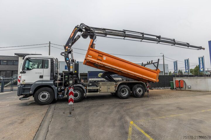 Ανατρεπόμενο όχημα με γερανό MAN TGS 35.400 BL -8x4H-6+ PM 38.5 SP-LC/7x