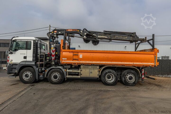 Ανατρεπόμενο όχημα με γερανό MAN TGS 35.400 BL -8x4H-6+ PM 38.5 SP-LC/7x