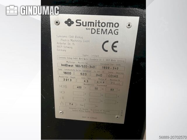 SUMITOMO SHI DEMAG IntElect 160/520-340 smart SUMITOMO SHI DEMAG IntElect 160/520-340 smart