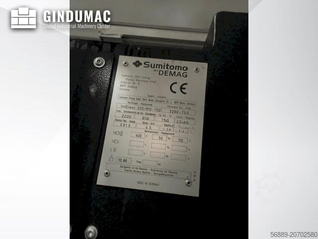 Electrical Injection Moulding Machine SUMITOMO SHI DEMAG IntElect 220/610-750 smart