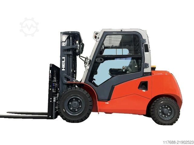 Carrello elevatore anteriore diesel Heli CPCD50- G3-5t - 4,7m Hub Triplex - Kabine Garantie