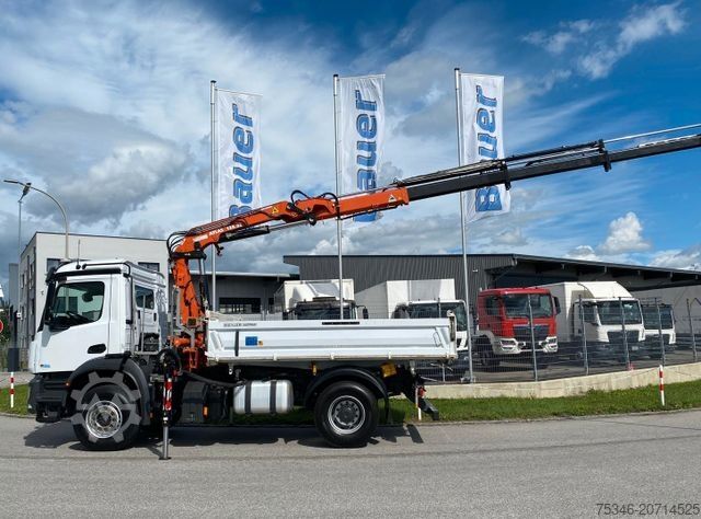 Speciallastbil MERCEDES-BENZ 1835 Kipper/Meiller/Atlas 135/Funk/74 tkm/Top