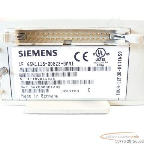 Komponente Siemens 6SN1118-0DG23-0AA1 Regelungseinschub Version D SN T-T82031818
