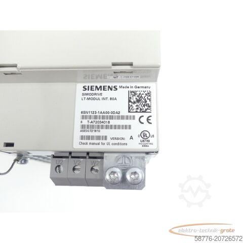 Componente Siemens Siemens 6SN1123-1AA00-0DA2 LT-Modul SN:T-A72034018 - generalüberholt mit 3 Monaten Gewährleistung-