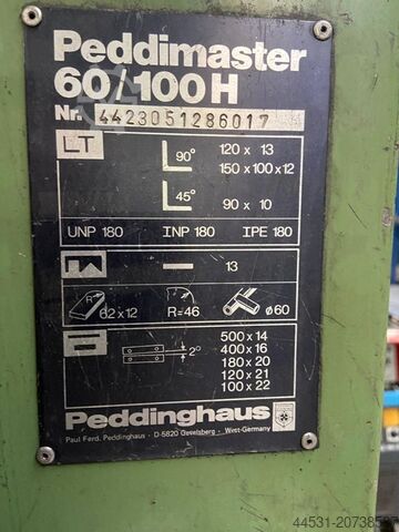 Shear Peddinghaus Peddimaster 60/ 100 H