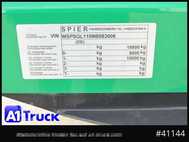 Kofferauflieger SPIER SGL 110, City, 1 Achs, LBW 3 Tonnen, TÜV 04/2027