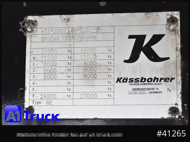 Auflieger mit Pritsche & Plane KAESSBOHRER Mega Trailer, Code XL, Aluplank, TÜV 07/2026