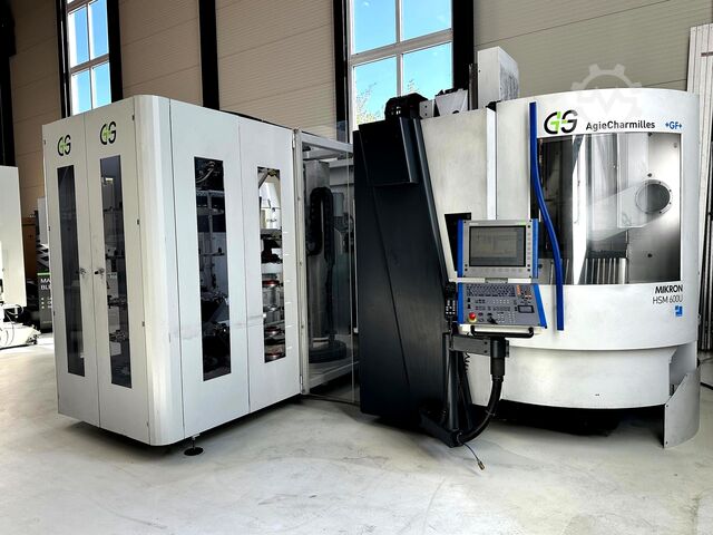 Függőleges megmunkáló központok + robot Mikron HSM 600 U + 400 U + Robot