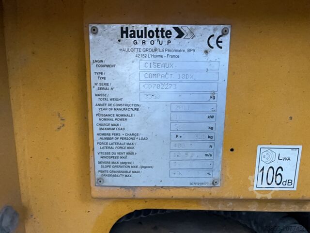 Scissor Lift Haulotte Compact 10 (10m)