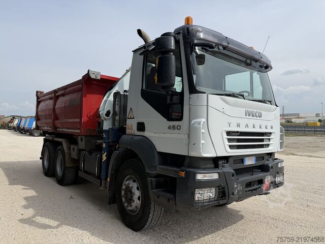 Kipper LKW Iveco Trakker 380T45 Kipper + Kran CORMACH 6x4