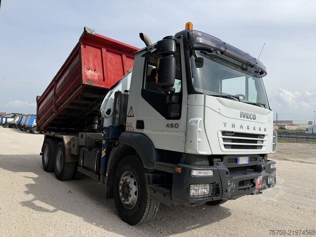 Kipper LKW Iveco Trakker 380T45 Kipper + Kran CORMACH 6x4