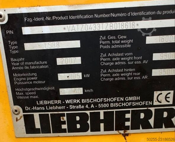 Hjullæsser LIEBHERR L 538 kein 524 542 546