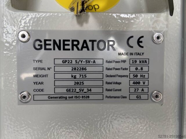 Yanmar 4TNV88-22G - 22 kVA - Stage V Aggregaat - DPX-19907 Yanmar 4TNV88-22G - 22 kVA - Stage V Genset - DPX-19907