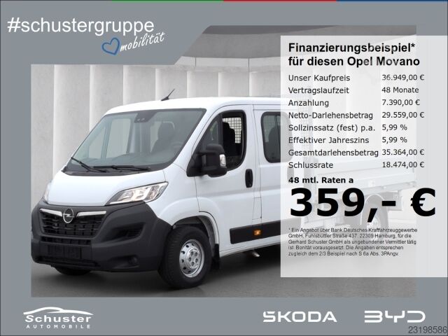 Trostrani kiperski kamion Opel Movano Dreiseitenkipper 7-Sitzer*AHK Navi R-Kam