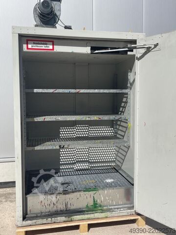Armario de seguridad para sustancias peligrosas, armario cortafuegos, caja para bidones DENIOS FWF 90.2