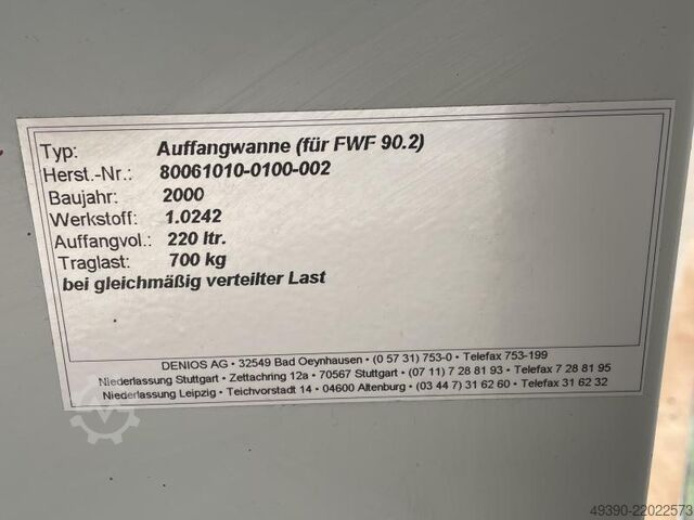 Armario de seguridad para sustancias peligrosas, armario cortafuegos, caja para bidones DENIOS FWF 90.2
