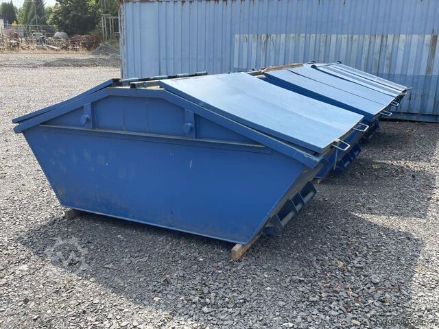 Drop-off container with lid, skip, container skip, waste container, scrap container, container  