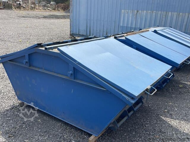 Drop-off container with lid, skip, container skip, waste container, scrap container, container