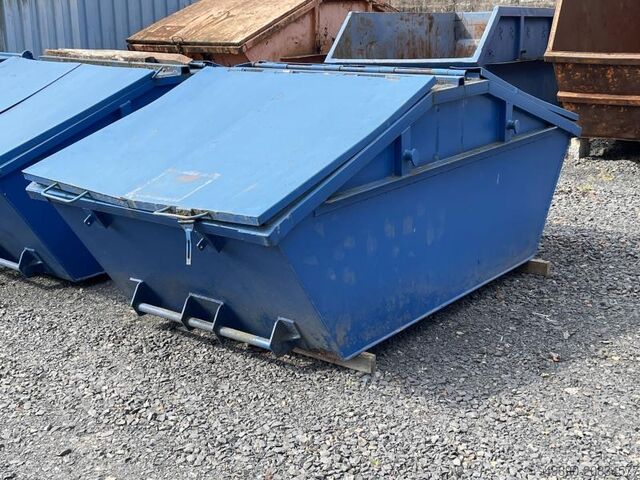 Drop-off container with lid, skip, container skip, waste container, scrap container, container
