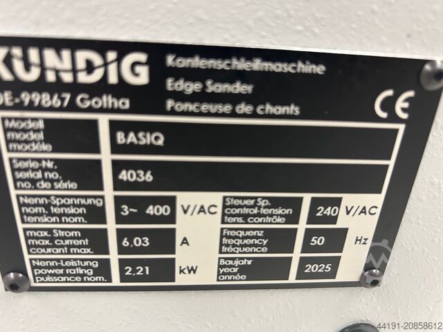 Edge sanding machine Kündig Basiq Kündig Basiq