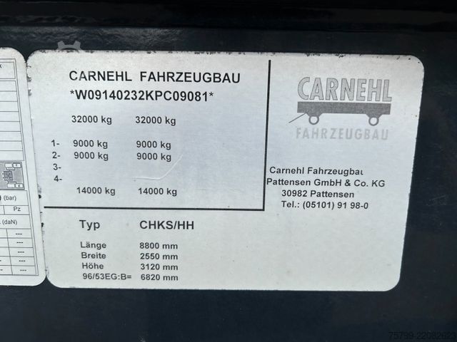 Naczepa wywrotka CARNEHL Kippauflieger mit 2 Achsen Stahl